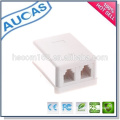 2 port RJ45 modular surface jack / distribution box junction box / keystone jack modular jack